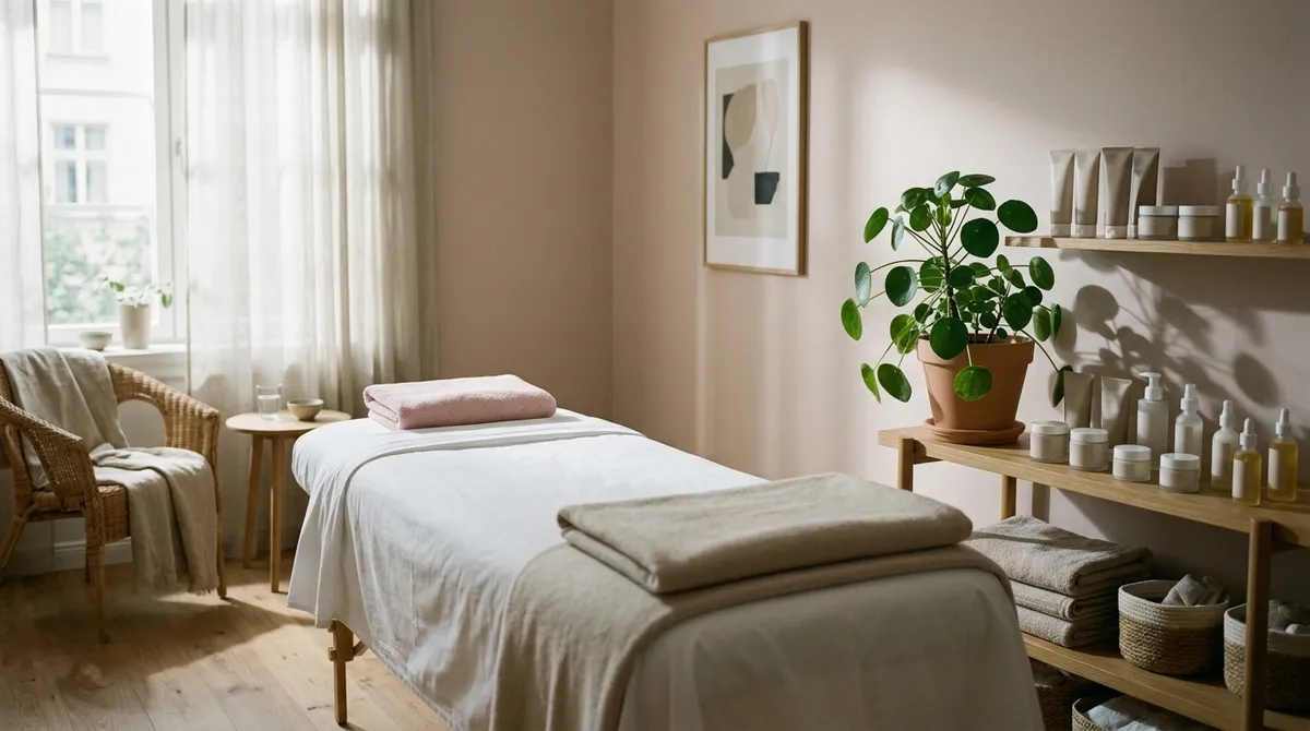 Cabine de soin vide dans un institut de beauté